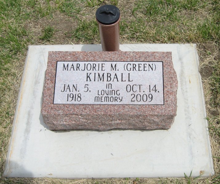 Marjorie Kimball Grave Photo