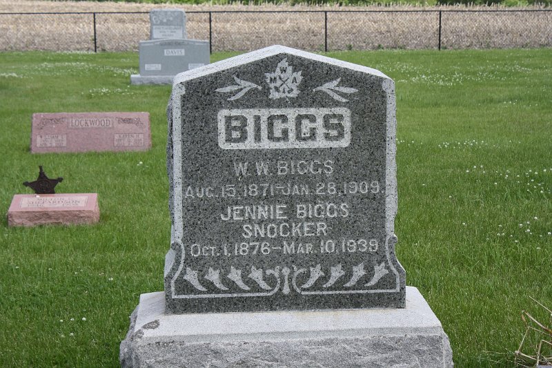 Jennie Biggs Snocker Grave Photo
