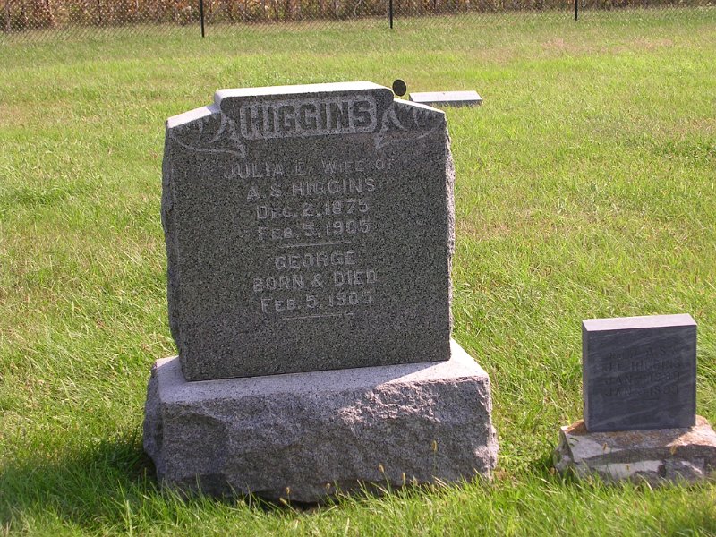 Julia E. Higgins Grave Photo