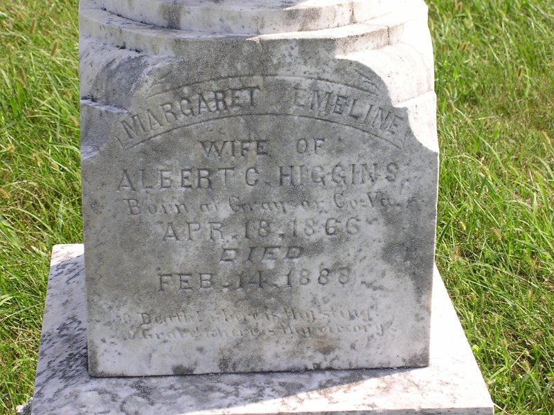 Margaret Emeline Higgins Grave Photo