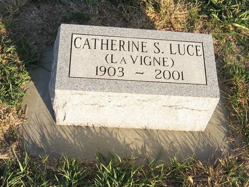 Catherine S (LaVigne) Luce Grave Photo