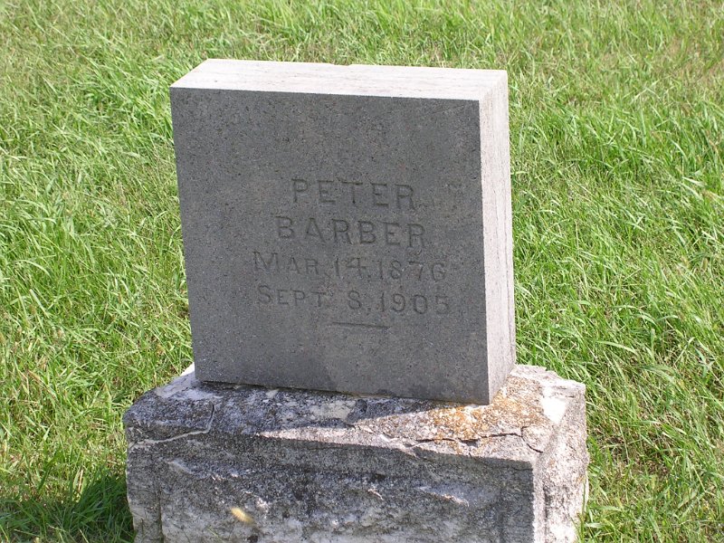 Peter Barber Grave Photo