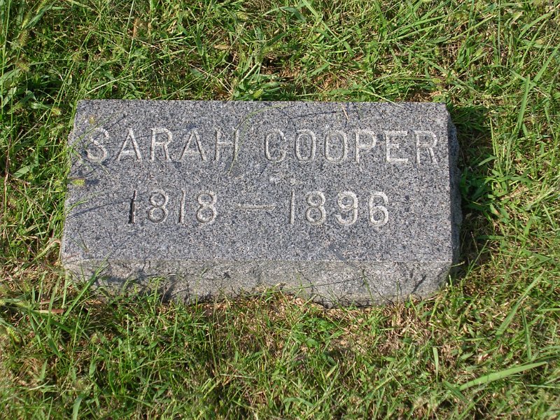 Sarah Cooper Grave Photo