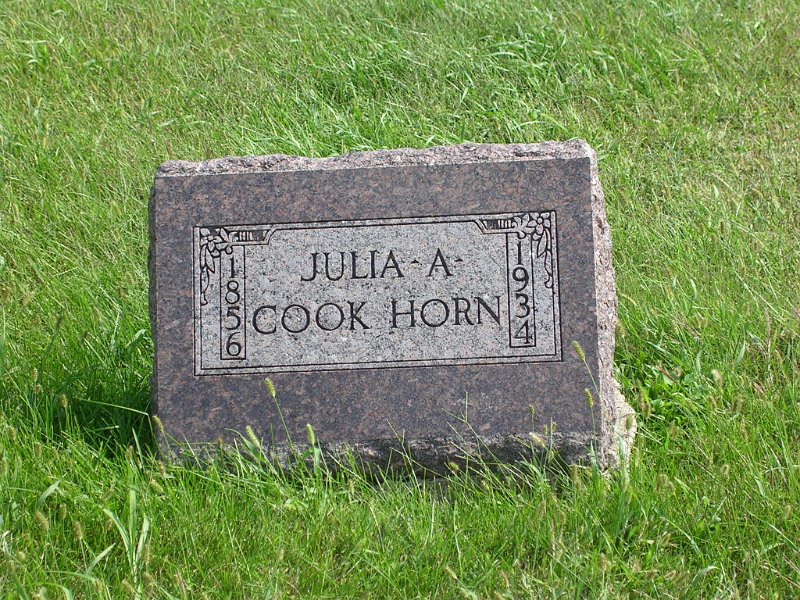 Julia A. Cook Horn Grave Photo