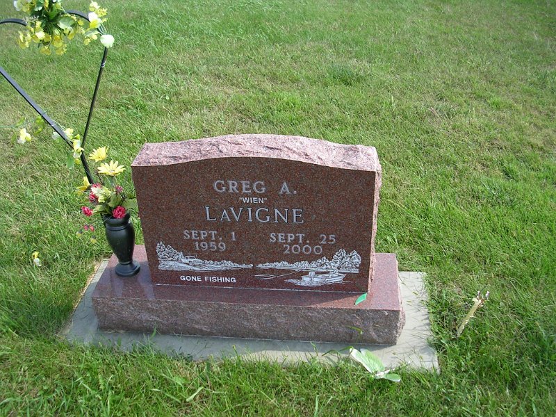 Greg A 'Wien' LaVigne Grave Photo
